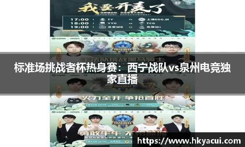 标准场挑战者杯热身赛：西宁战队vs泉州电竞独家直播